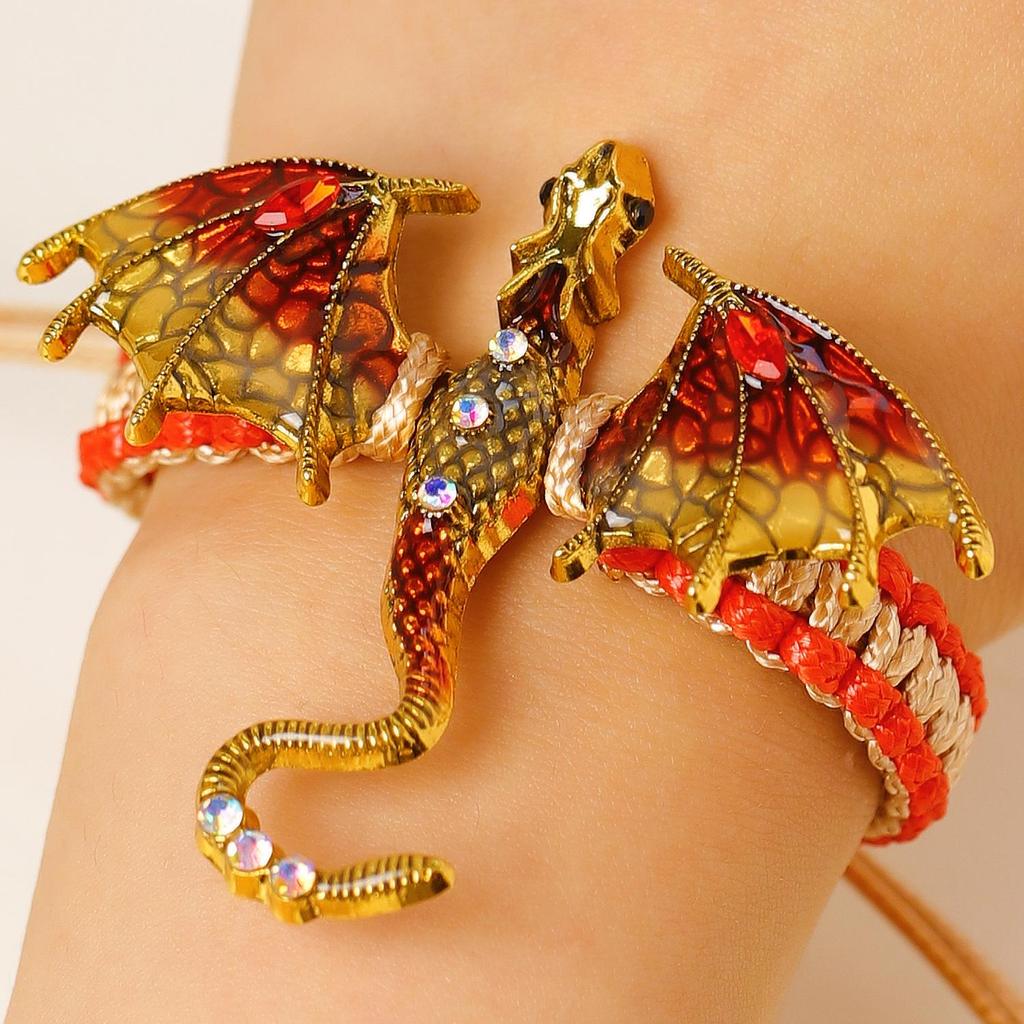 Retro Colorful Enamel Dragon Brooch - Unisex Lapel Pin & Necklace Accessory
