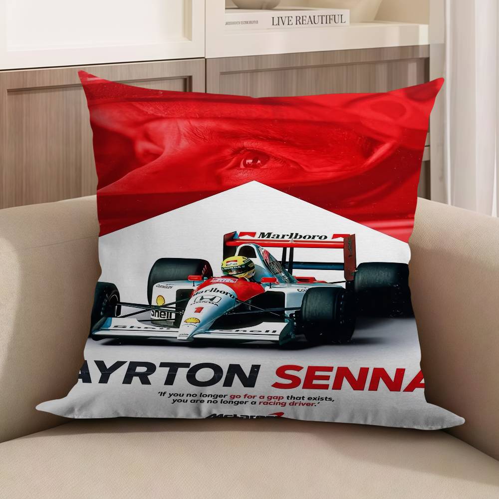 

1 шт. F1 Айртон Гонщик Сенна Наволочка Чехол на Подушку для Дивана Декор Комнаты Подарок для Детей 12x12Inch