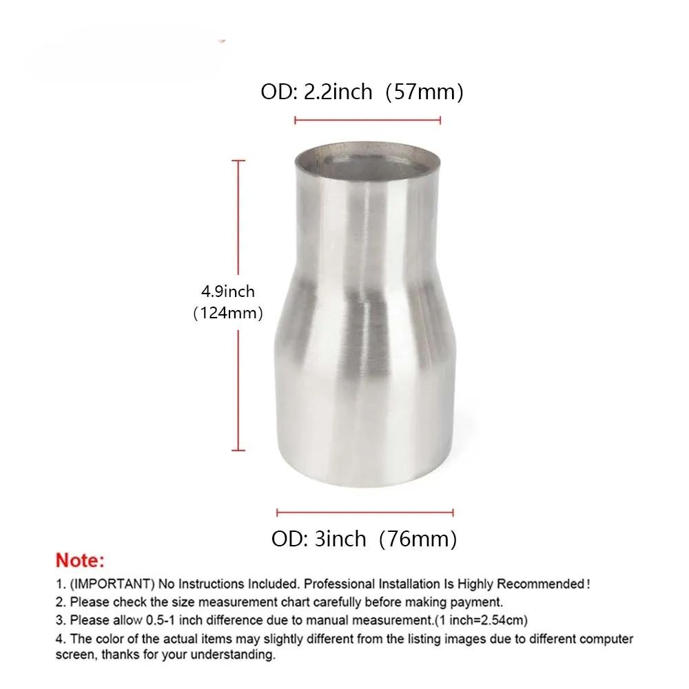 Universal Stainless Steel 51mm 63mm 57mm 76mm Car Exhaust Reducer Connector Pipe Tube Adapter Intake Pipe Connection Joint