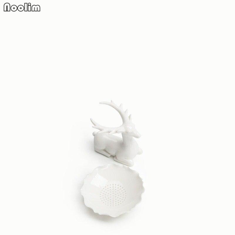 Keramický design Jelena Čajový filtr Netěsný Nářadí do čajovny Bílá porcelánová sítka na kávu Vánoční dárky