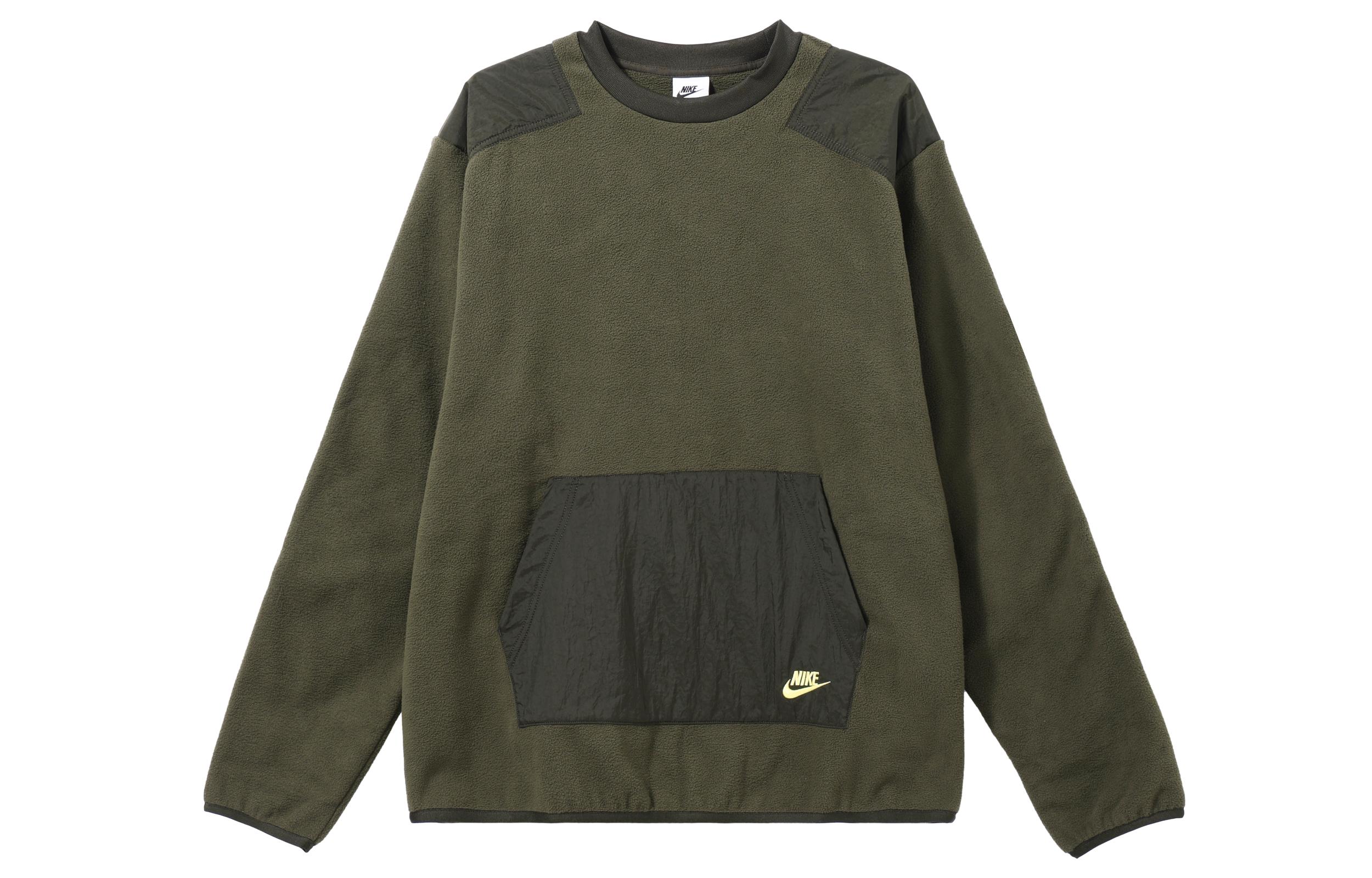 

Nike Solid Color Patchwork Color Block Fabric With Velvet Round Collar And American Style Sleeves Sweatshirt Men s DD4855-355 XXL