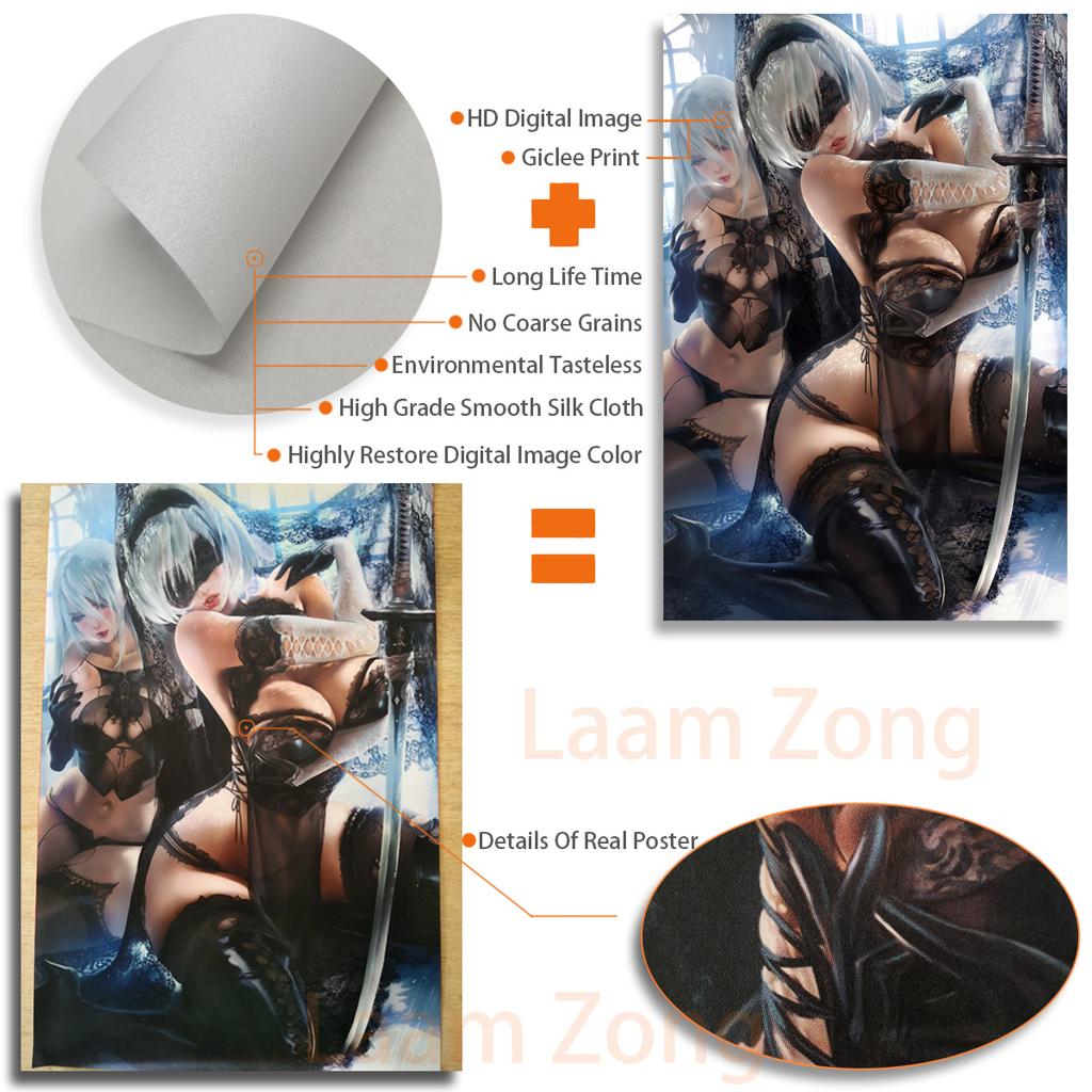 Artoria-Sexy Nacktes Mädchen Anime Kunst-Poster zur Wohnzimmerdekoration, Ishtar Cartoon Ereshkigal Wanddrucke, Benutzerdefiniert