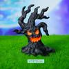 Straszne drzewo, straszne drzewo, twarz, kora, figurka demona, ozdoba na stół, dekoracja na Halloween na zewnątrz, na imprezę, nawiedzona