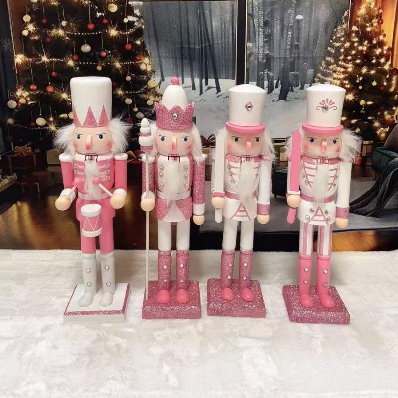 1Pcs 30Cm Cartoon Walnut Soldier Home Decoration Christmas Ornament Wooden Nutcracker Puppet Desktop Decor