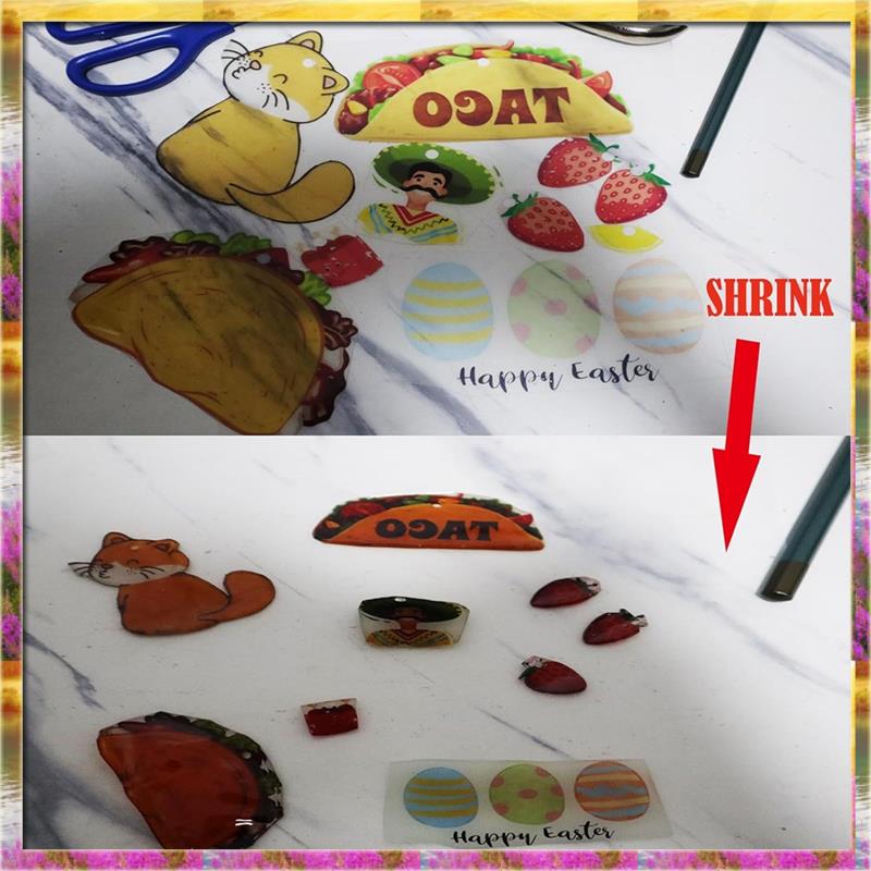 Top Deals Heat Shrink Plastic Sheet Kit Shrink Papers 25 PCS Large Shrink Film Papers With 100 PCS Keychains For Kids (11.4X8inc