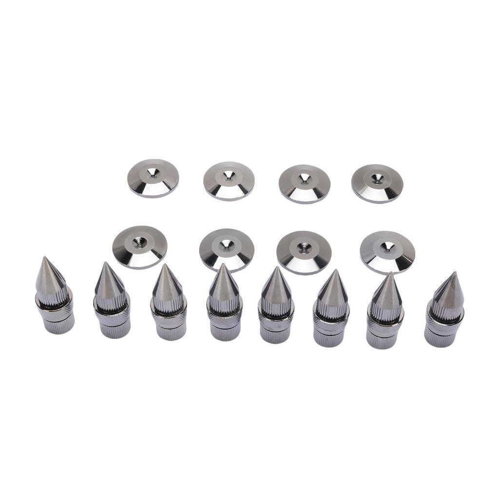 8 Stück Lautsprecher Spikes Pads Set Kupfer Höhenverstellbar Plattenspieler Lautsprecher Stoßdämpfungsfüße Set für