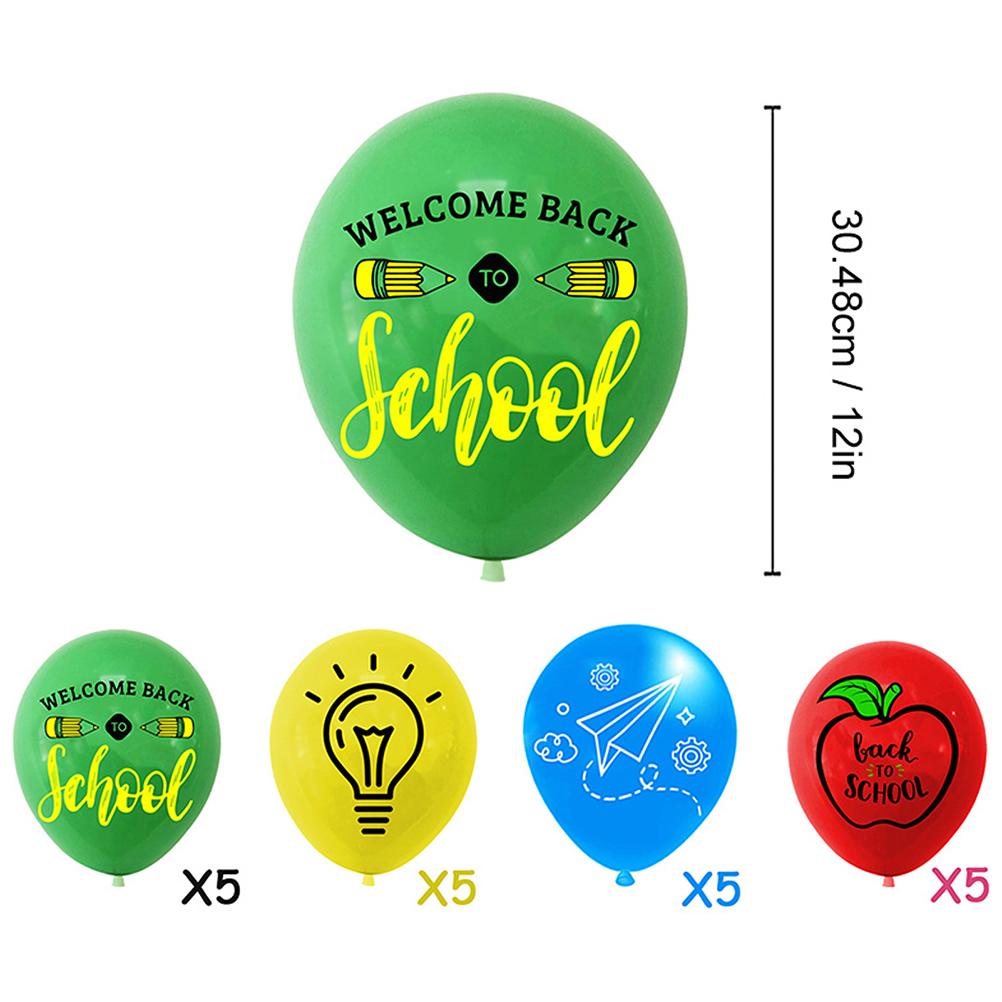 Schulbeginn Party Dekorationen Hängendes Banner Ballon Kuchenaufsätze Set für Willkommen zurück Party