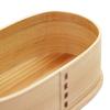 Osaka Choseido Magewappa Bento Box with Dividers and Lunch Band Brown (Long Oval 400cc, Band)