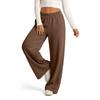 Lässige gefütterte Damen-Sweatpants mit weitem Bein, Kordelzug und Taschen für den Alltag
