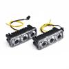 Set Daytime Running Lights Replacement Accessories Car Auto White+Amber