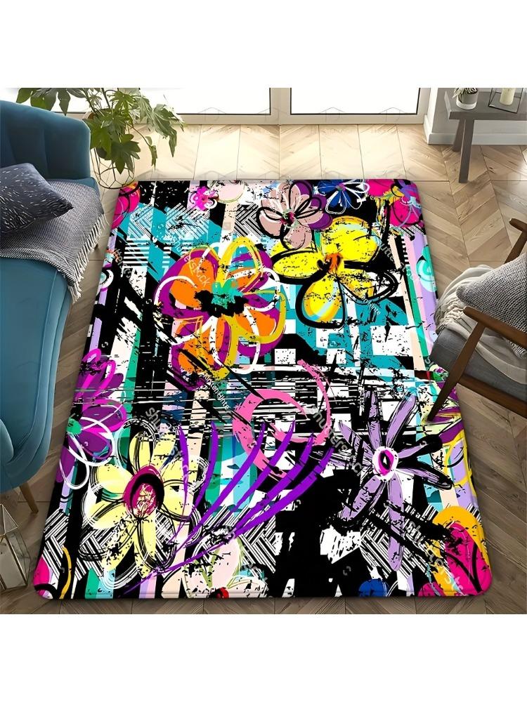 1 Stück Baufahrzeug Muster Fußmatten Küchenteppiche Rutschfest Pop Wohnzimmerteppiche Badematte Teppich für Zuhause Spüle Wäsche Dekor