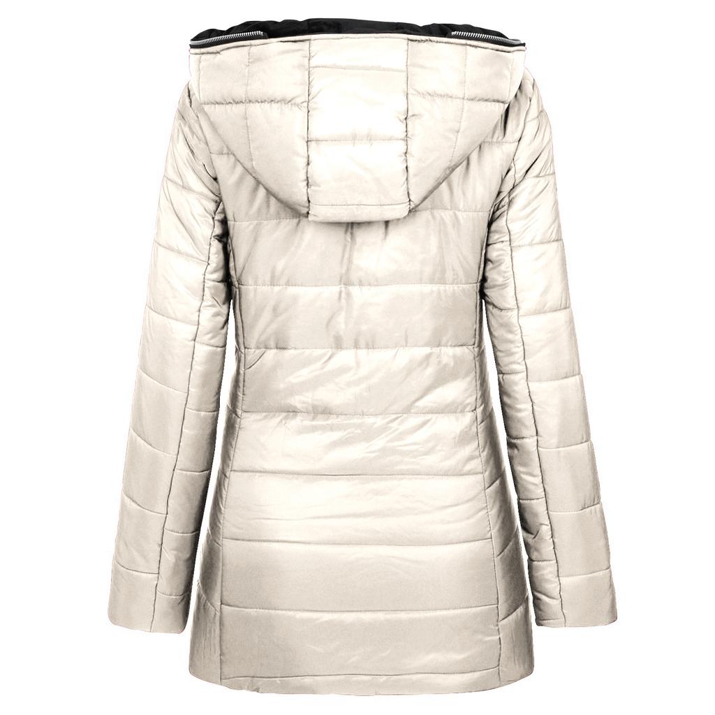 Winter Coat Women's Warm Jacket Long Elegant Women's Long Sleeve Winter Coat With Pocket