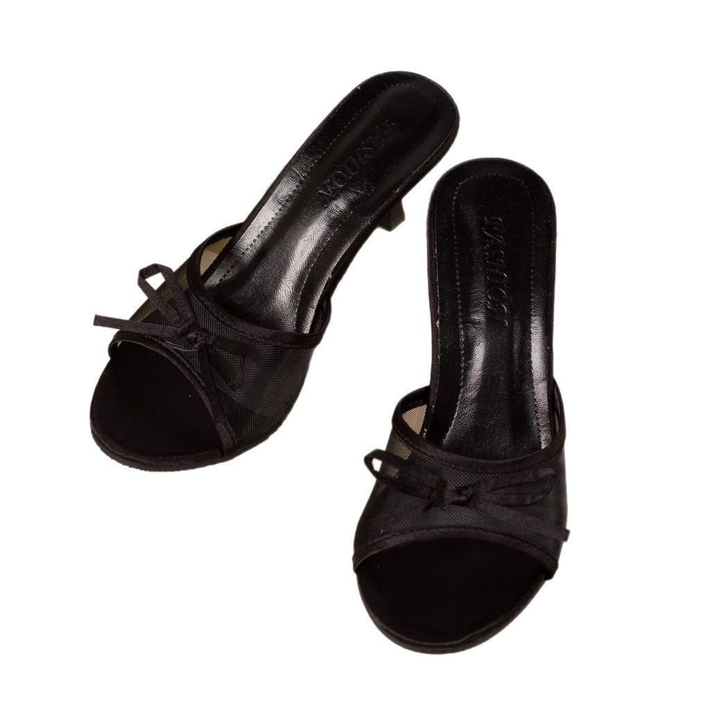 Fairy with Skirt Sexy and Beautiful Sandals Female Summer Wear Bow Open-toed High-heeled Sandals 2025 New Shoes