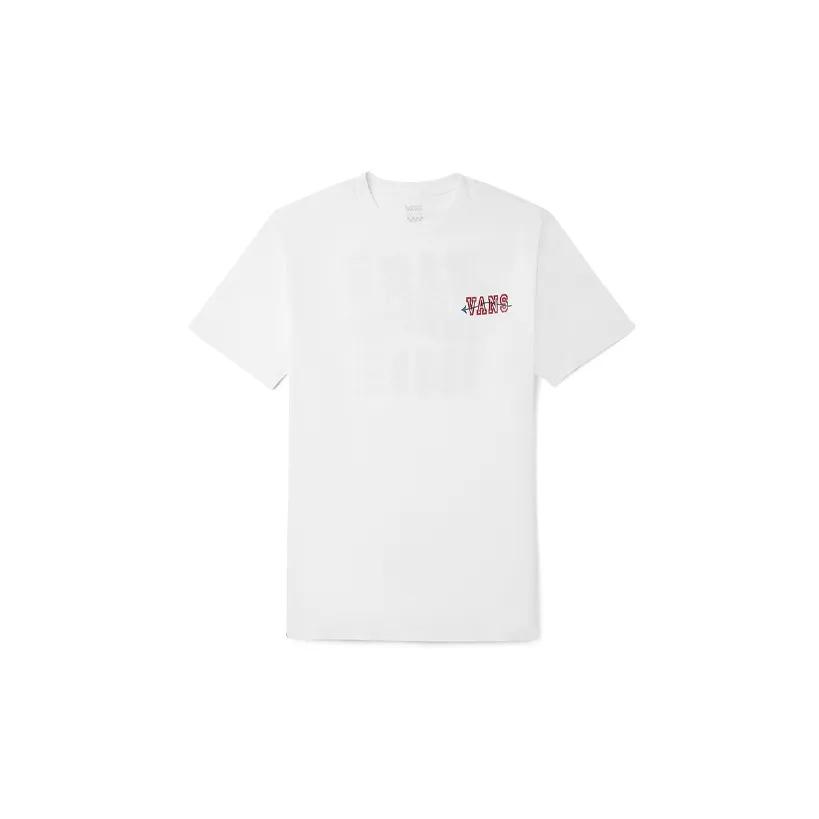 Vans T-Shirts Women's White Crew Neck Moderate Straight Fit (Unisex) T-Shirts VN0A54LLWHT