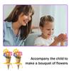 Flower Bouquets Craft Kits Paper Bouquets Making Tool with Ribbon DIY Mothers Day Cards Helper Floral Bouquets Crafts Supply