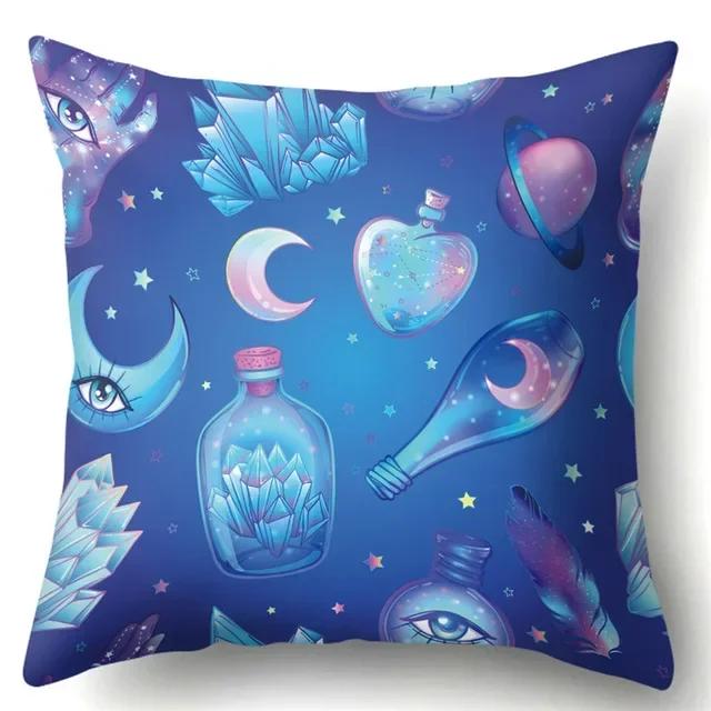 Buddha Head Eye Print Cushion Cover Case Buddhism Decorative Pillow Cover Polyester Home Hotel Car Decoration Pillowcase 45X45CM