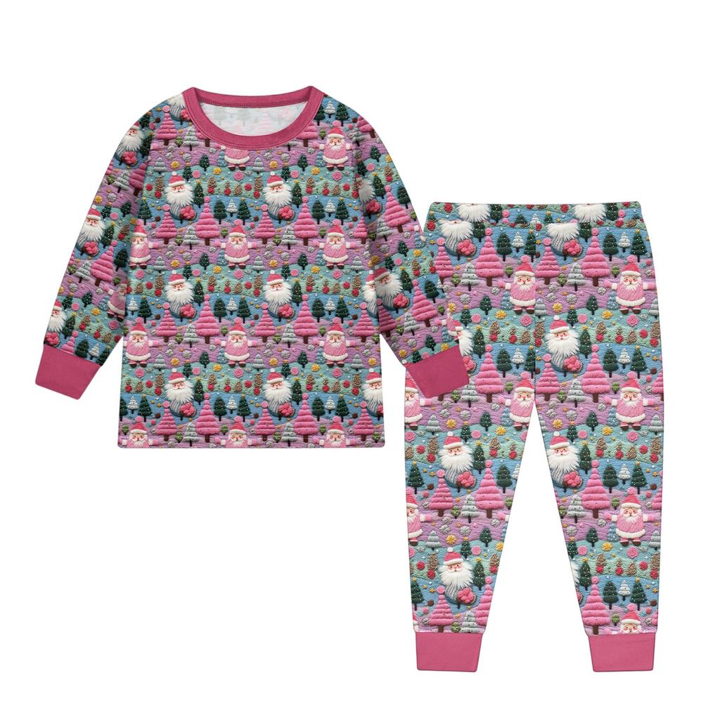 Children's Fashion Suit Skirt Round Neck Long Sleeve Top Pants