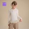 Little Naive Girls' Long Sleeve Doll Collar T-Shirt