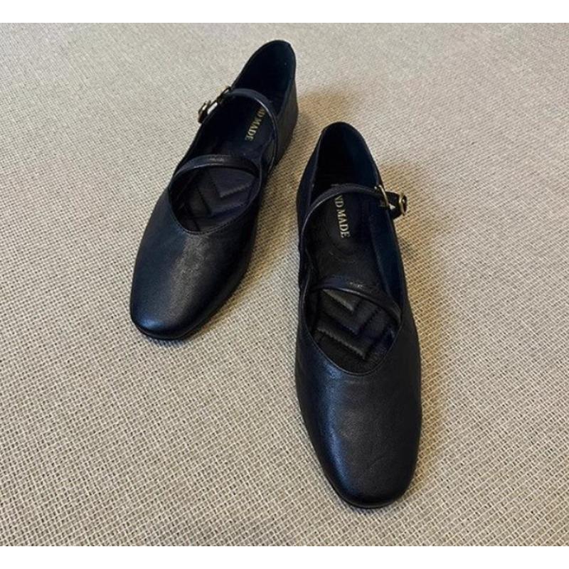 Mode Neue Flache Schuhe Mary Jane Schuhe Damen Retro Sohle Leder Ballett Frühling Trend Kleid Elegante Schuhe Lässig Flach Komfort Zapatos Mujer