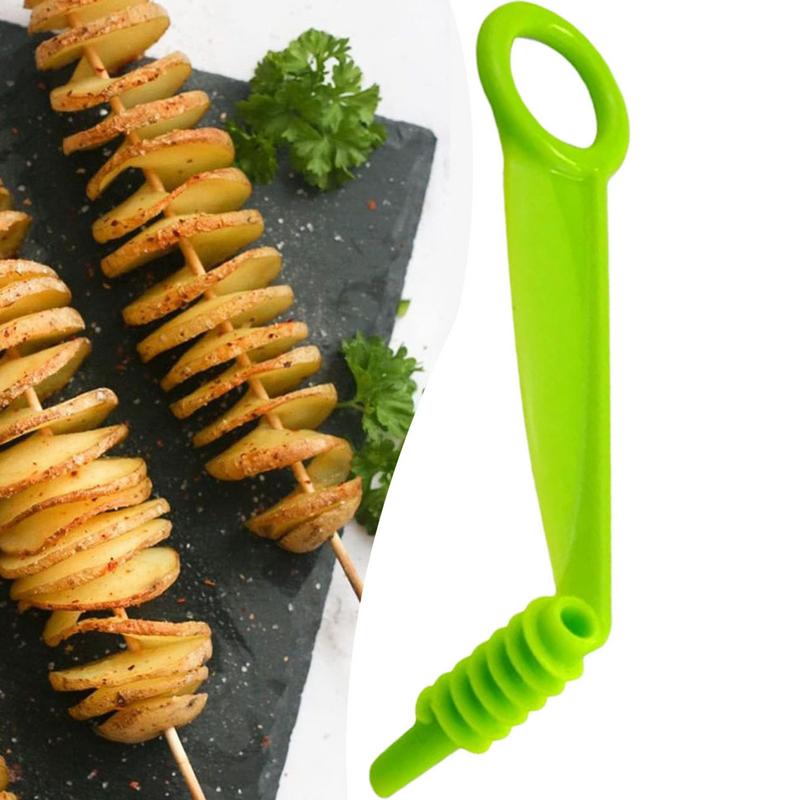 1Pcs Slicer Vegetable Fruit Slicer Manual Spiral Screw Slicer Potato Carrot Cucumber Cutting Device Fries Cut Kitchen Gadgets