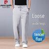 Pierre Cardin Men's Summer Linen Blend Loose Fit Casual Pants
