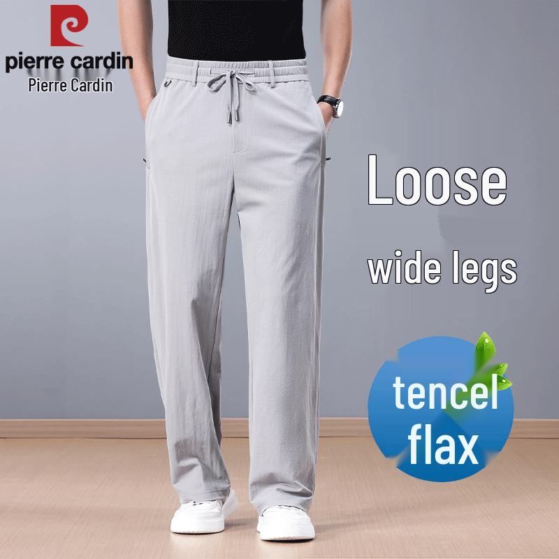 Pierre Cardin Men's Summer Linen Blend Loose Fit Casual Pants