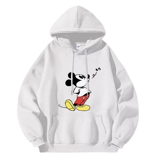 

Новая серия Disney Хлопковая забавная мультяшная толстовка с принтом Микки для мужчин и женщин, уличная парная свободная модная дышащая толстовка 3XL