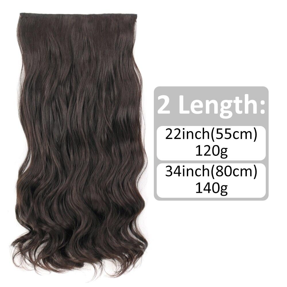 MISSQUEEN Women Long Straight Wavy Invisible Hair Extensions Without Clips Synthetic Fiber Long Daily Wear Invisible Hairpiece