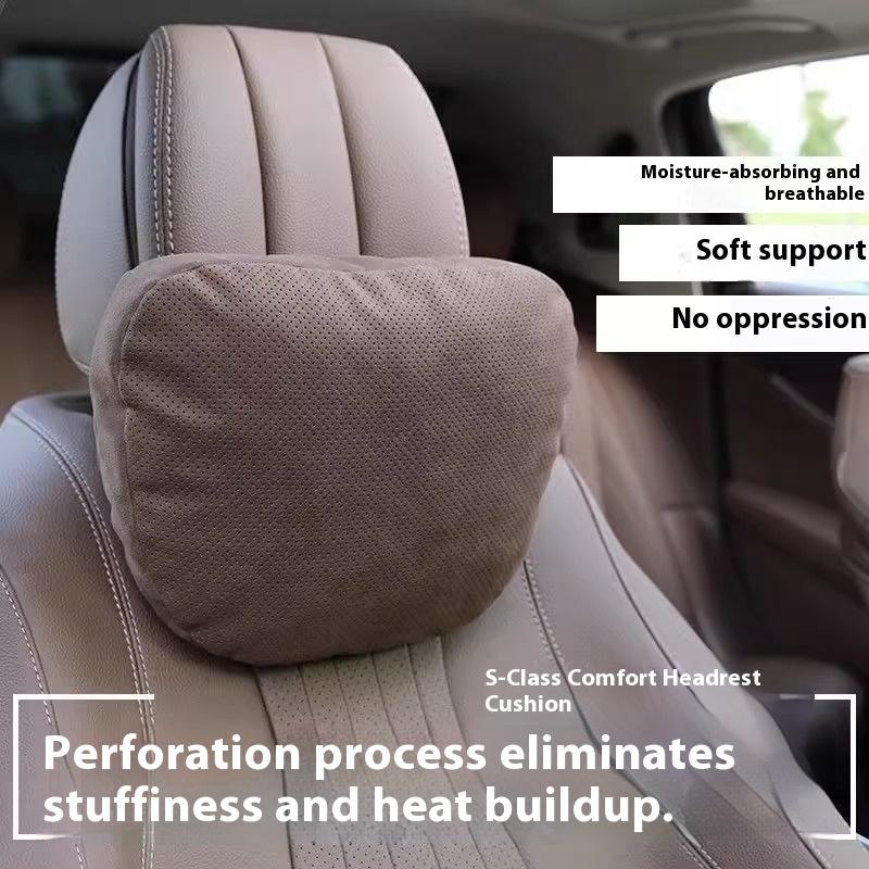 1Pc Car Headrest Neck Support Seat S Class Soft Universal Adjustable Car Neck Pillow Waist Pillow