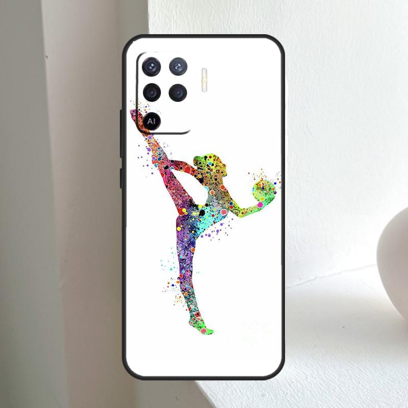 

Gymnastics Watercolor Printing For OPPO A74 A54 A94 A17 A57 A15 A16 A76 A96 A18 A38 A58 A78 A98 A40 A60 A80 A5 A6 Pro Case OPPO A5 Pro 5G