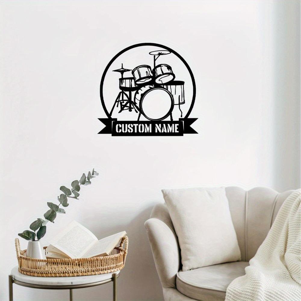 Metal Tin Sign Wall Art Music Lover Gift Home Decor Drummer Gift Club Decor Personalized Nameplate