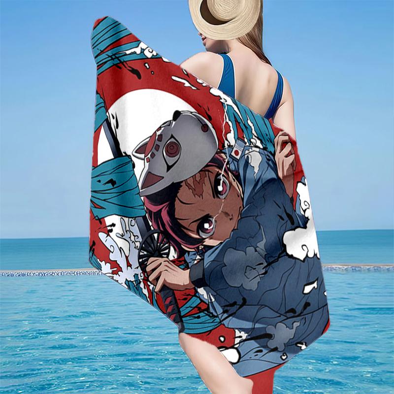 Vibrant Anime Characters Beach Towel, Super Soft Microfiber, Gift for Her/Him, Birthday, for Pool, Beach, Travel, Home Decor Fan gifts