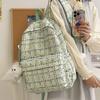 Schoolbag Japanese Ins Literary and Fresh Plaid School Bag High School Student Campus Backpack Fashion Large Capacity Travel Backpack