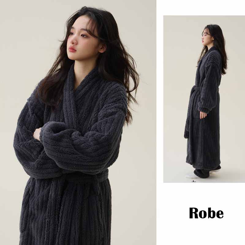 

Парная ночная одежда Сексуальные халаты Мужские теплые кимоно Коралловые бархатные утолщенные халаты Длинные брюки Женская зимняя домашняя одежда Пижамы XL