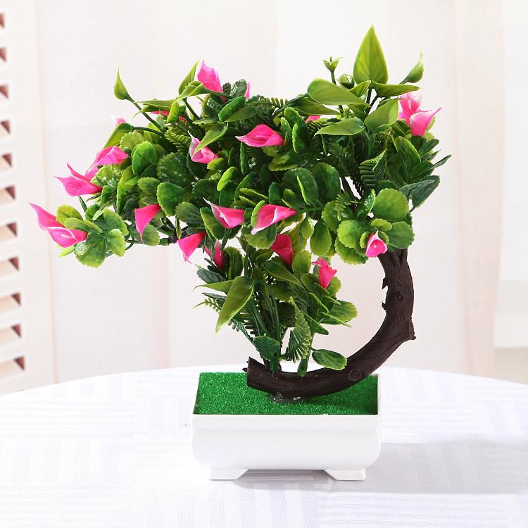 Artificial Lily Plant Indoor Decor With Plastic Material For Home Garden Display