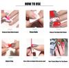 16Tips Full Cover Nail Stickers DIY Nail Polish Strips Sparkling Glitter Self Adhesive Nail Art Stickers Manicure Decoration