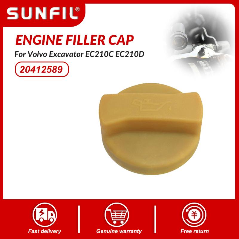 Filler Cap 20412589 for Volvo Excavator EC210C EC210D EC220D EC220E EC235C EC235D EC240B EC240C EC250D EC290B EC290C