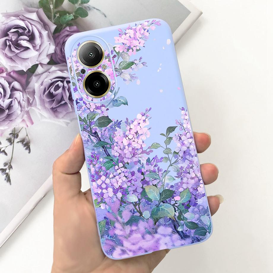 Hülle Für Oppo Realme C67 4G RMX389 Handyhüllen Schwarze Katze Mondnacht Weiches Silikon Stoßfeste Rückabdeckung Für RealmeC67 4G Funda