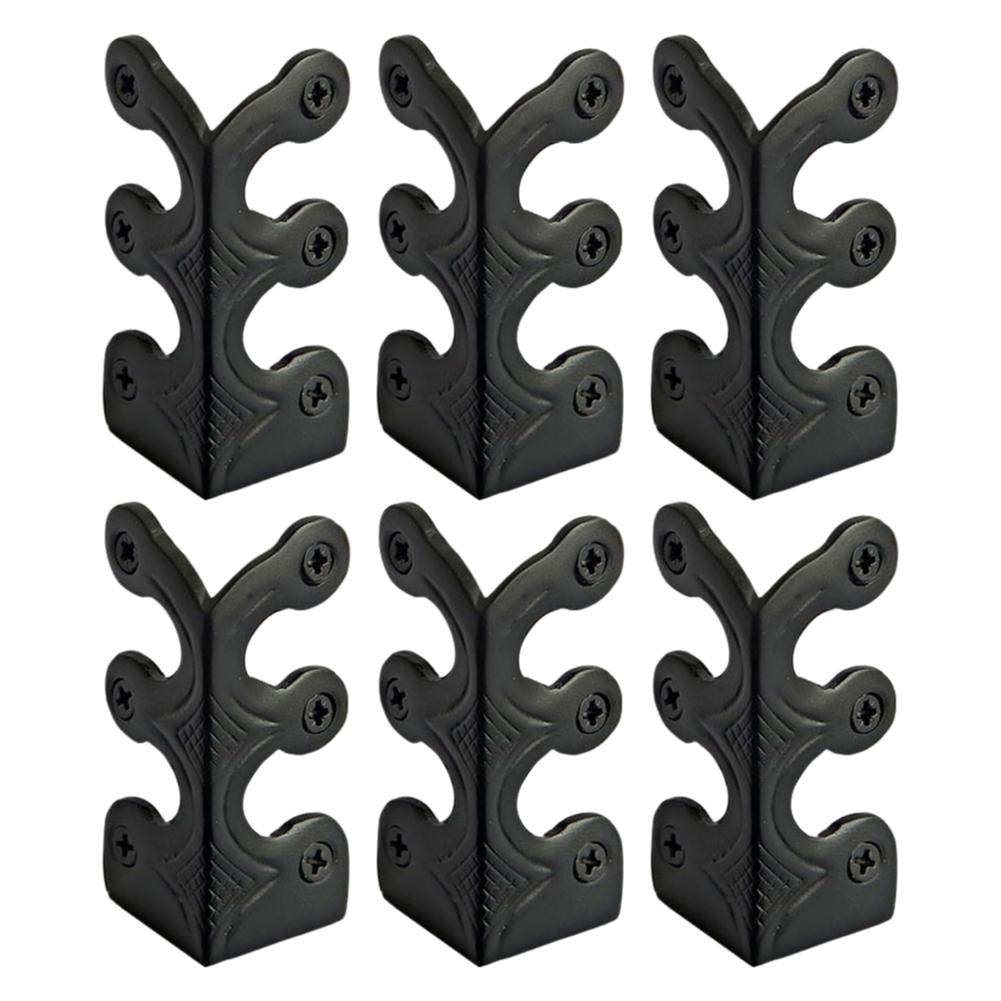 6/12PCS Vintage Metal Corner Protector Iron Skirting Board Corner Protector Decorative Corner Guard Board for Living Room Office