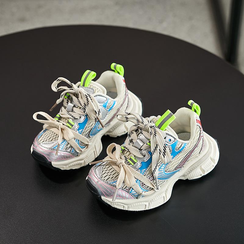 Children's sports shoes spring new lightweight breathable girls dad shoes boys casual shoes single shoes tide