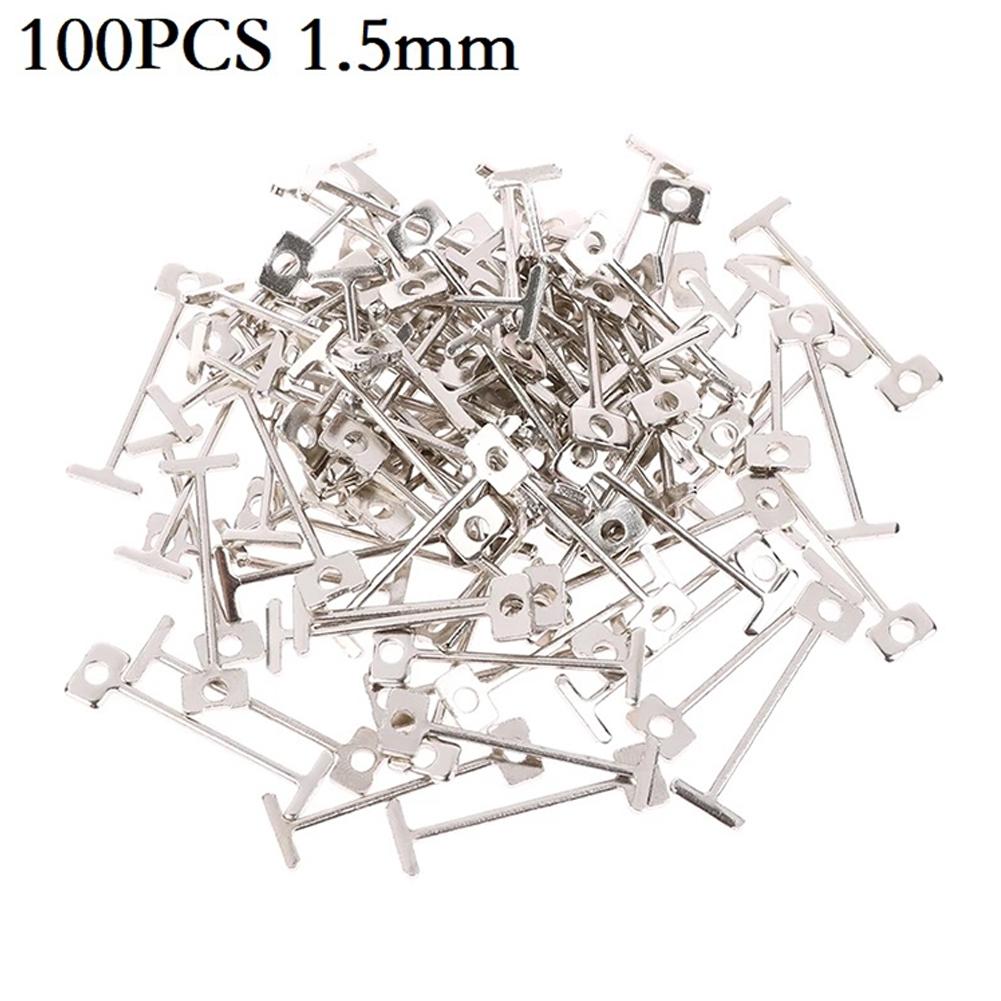 10PCS T-shaped Steel Needle PP Silver Stainless Steel 0.9mm