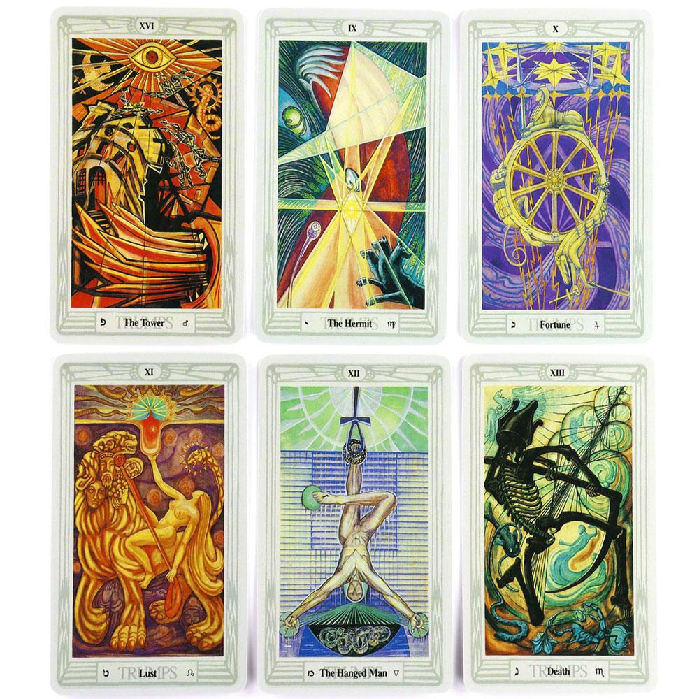 Aleister Crowley Thoth Tarot Věštecká Karta pro Volný Čas Zábava Rodinné Setkání Věštecký Balíček Hrací Karty