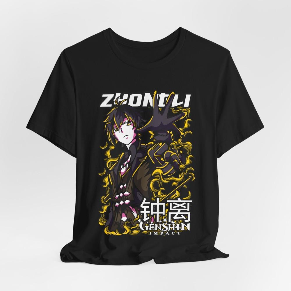 Genshin Impact Zhongli Unisex T-Shirt Tee Tops, Anime Merch, Gaming Shirt, Gift for
