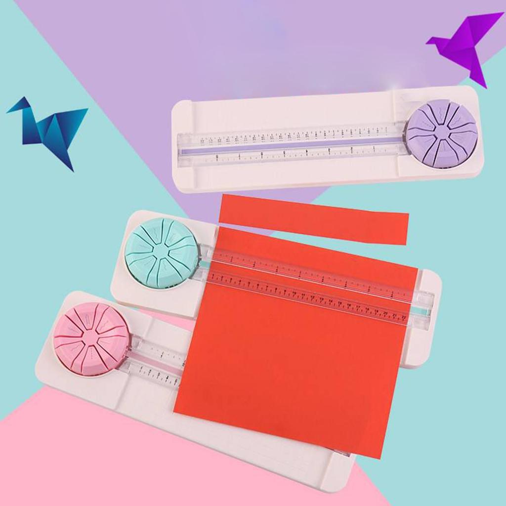 Craft Paper Cutter Lightweight Small Trimmer for Scrapbook Journal DIY Green