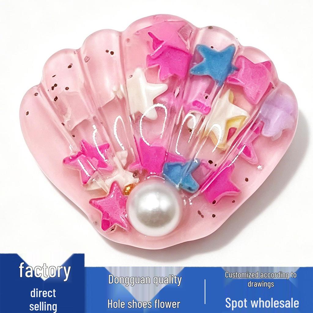 New Crocs Flower & Duck Acrylic Shell Charms: Versatile Buckles for Shoe Decorations