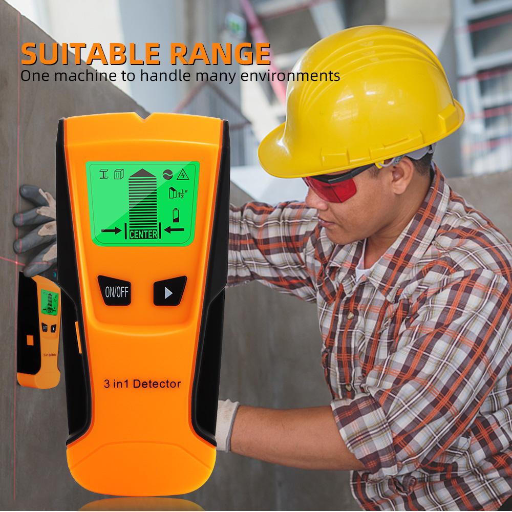 3 w 1 przenośny wykrywacz ścienny wykrywacz metalu znajdź metalowe drewniane kołki wykrywacz napięcia prądu przemiennego skaner ścienny lokalizator skrzynek elektrycznych
