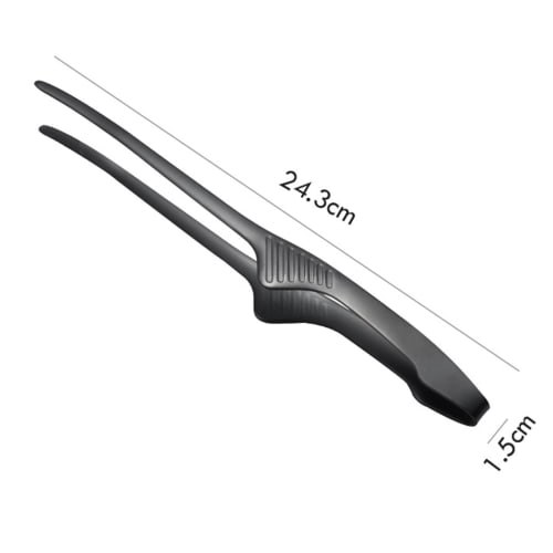 LLiKZio Stainless Steel Tongs for Yakiniku, Camping, BBQs, Condiments, Cooking, Frying, and Pasta (Set of 2) 24cm, Slim, Easy-Grip, Non-Slip Tips, Dis