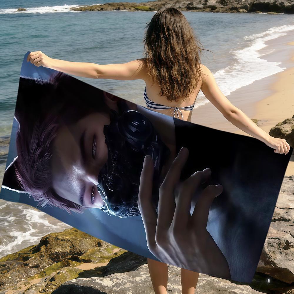 Valko New Love And Deepspace Towel Soft Dry Beach Towels Trip Towel Swim Summer Holiday Vacation Bathing Pool Camp Gift