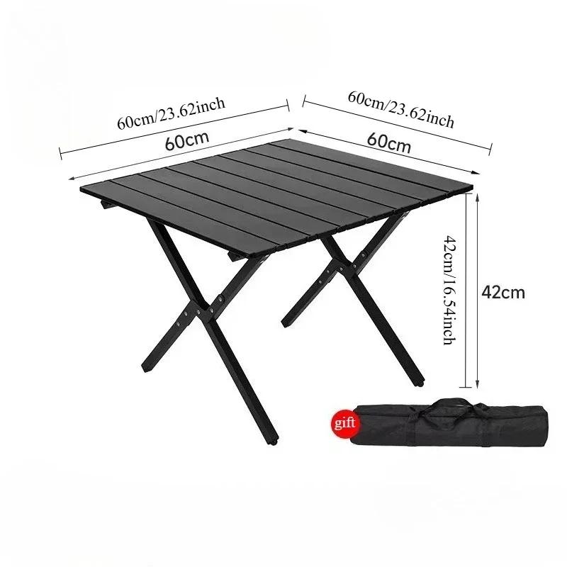 Camping Folding Table High-strength Metal Egg Roll Table Portable Picnic Table Summer Ideal for Tourism Camping Outdoor