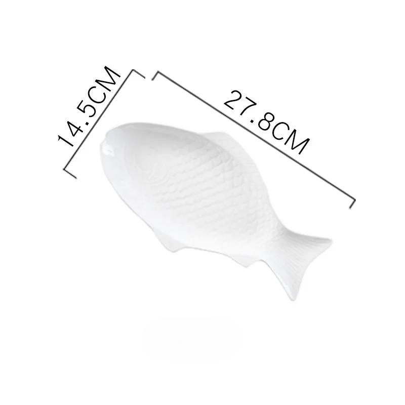 

Японская керамическая тарелка для рыбы Белая неровная тарелка Здоровая посуда Кухонная посуда Тарелка для десерта Суши Пасты el Посуда